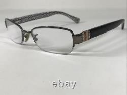 COACH CECILY HC5027 9084 Monture de lunettes demi-cerclée argent foncé/noir 52-17-135