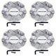 Centre De Roue De Jante Argentée Cratus Wheels # Cr 103-car (4 Caps) + Boulon