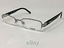 Chloe Cl1103 C03 Lunettes Cadre France Half Rim 49-19-135 Silver / Brown At03