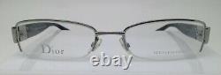 Christian Dior CD3743 Argent CDB Semi Rim Lunettes de vue en métal Cadre 53-18-135 SD