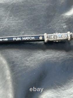 Chrome Hearts FUN HATCH lunettes de vue en argent 925 noir à monture carrée intégrale