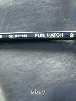 Chrome Hearts FUN HATCH lunettes de vue en argent 925 noir à monture carrée intégrale
