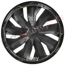 Couvre-jantes 4PC 14 pouces Hubcaps Universel Argent Snap On s'adapte aux pneus et jantes R14