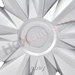 Couvre-jantes 4PC 14 pouces Hubcaps Universel Argent Snap On s'adapte aux pneus et jantes R14