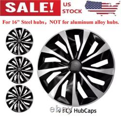 Couvre-roues 4X 16 pouces à clipser, enjoliveurs complets adaptés pour pneus R16 et jantes en acier