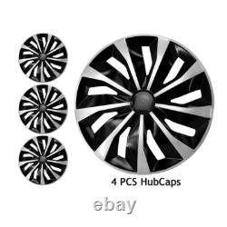 Couvre-roues 4X 16 pouces à clipser, enjoliveurs complets adaptés pour pneus R16 et jantes en acier