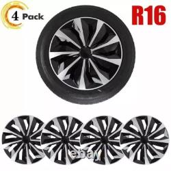 Couvre-roues 4X 16 pouces à clipser, enjoliveurs complets adaptés pour pneus R16 et jantes en acier
