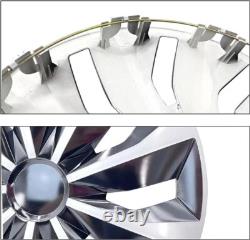 Couvre-roues 4X 16 pouces à clipser, enjoliveurs complets adaptés pour pneus R16 et jantes en acier
