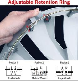 Couvre-roues 4X 16 pouces à clipser, enjoliveurs complets adaptés pour pneus R16 et jantes en acier