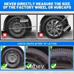 Couvre-roues universels de 17 pouces, enjoliveurs à clipser pour voiture, camion, SUV, ensemble de 4