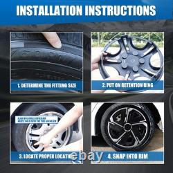 Couvre-roues universels de 17 pouces, enjoliveurs à clipser pour voiture, camion, SUV, ensemble de 4