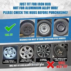 Couvre-roues universels de 17 pouces, enjoliveurs à clipser pour voiture, camion, SUV, ensemble de 4