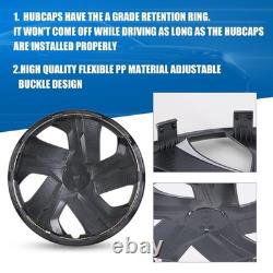 Couvre-roues universels de 17 pouces, enjoliveurs à clipser pour voiture, camion, SUV, ensemble de 4