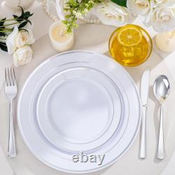 Cuillères pour fournitures de mariage et de fête, couteaux, fourchettes, tasses, 75 chacun - Dîner