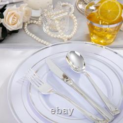 Cuillères pour fournitures de mariage et de fête, couteaux, fourchettes, tasses, 75 chacun - Dîner
