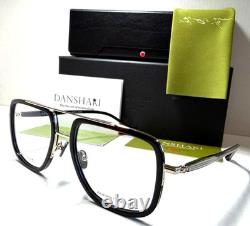 Danshari Black Diamond Da00604cm Lunettes de vue noires brillantes avec finitions argentées 52-18 Japon