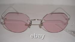 EYEVAN Nouvelles lunettes de soleil Argent antique demi-cerclées Rose 7285 189 C812 48 23 147
