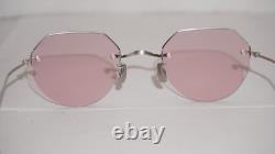 EYEVAN Nouvelles lunettes de soleil Argent antique demi-cerclées Rose 7285 189 C812 48 23 147