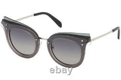 Emilio Pucci Ep104 Noir 20b Lunettes De Soleil Cat Glass Eye Cadre 66-15-140 Ep0104