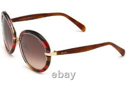 Emilio Pucci Ep12 77f Red Multi Colored Round Sunglasses Frame 57-19-135 Ep0012