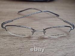 Emporio Armani EA9172 3A2 Lunettes de vue à demi-cerclées en argent 47-18-135 Italie