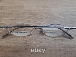 Emporio Armani EA9172 3A2 Lunettes de vue à demi-cerclées en argent 47-18-135 Italie