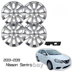 En français, cela se traduirait par : 4x Enjoliveurs adaptés pour Nissan Sentra 2013-2019 16 Wheel Cover R16 Tire&Steel Rim