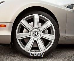 Enjoliveur de roue en argent pour Bentley Continental Gt & Flying Spur 21' à 7 branches