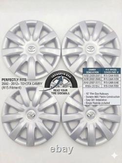 Enjoliveurs de roue 15 pouces pour Camry 2000–2012+ 01 02 03 04 05 06 07 08 09, lot de 4 pièces
