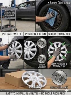 Enjoliveurs de roue 15 pouces pour Camry 2000–2012+ 01 02 03 04 05 06 07 08 09, lot de 4 pièces