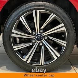 Ensemble de 4 pièces de bouchons de moyeu de roue Toyota 62 mm I Couvertures de jante avec logo noir