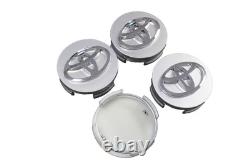 Ensemble de 4 pièces de couvre-roues centraux de Toyota 62 mm I Cache-roues en chrome