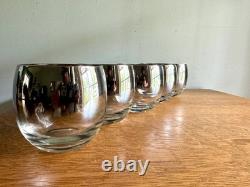 Ensemble de 5 verres Roly Poly style Dorothy Thorpe en verre argenté dégradé