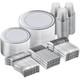 Ensemble De 600 Assiettes En Plastique Jetables Robustes Pour F&ecirc;tes, &eacute;l&eacute;gantes Avec Bordure Dor&eacute;e, Nouveau