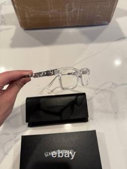 Ensemble de lunettes unisexes Chrome Hearts avec pochette anti-poussière et chiffon en microfibre