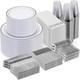 Ensemble De Vaisselle En Argent De 700 Pièces Pour 100 Invités, Assiettes En Plastique Jetables Pour Pa