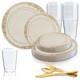 Ensemble De Vaisselle Jetable En Plastique élégante Pour Mariage - Paquet De Plats Harmony