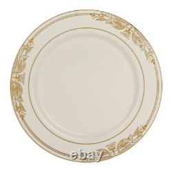 Ensemble de vaisselle jetable en plastique élégante pour mariage - Paquet de plats Harmony