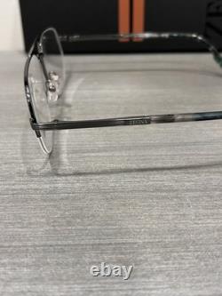 Ermenegildo Zegna EZ 5266 012 Monture de lunettes aviateur argentée à demi-rim 59-14-145