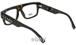 FENDI FENDIGRAPHY FE50062I 052 HAVANE AVEC ACCENTS ARGENTÉS LUNETTES AUTHENTIQUES 54-17