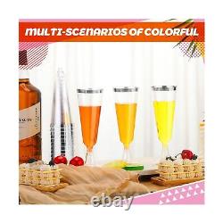 Gerrii 300 pièces de flûtes à champagne en plastique en vrac, 4,5 oz claires jetables