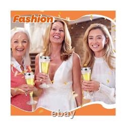Gerrii 300 pièces de flûtes à champagne en plastique en vrac, 4,5 oz claires jetables