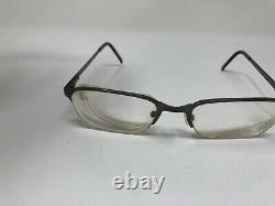 Giorgio Armani Lunettes De Vue Cadre 1045 1285 52-19-140 Gunmetal Half Rim Italie Li54