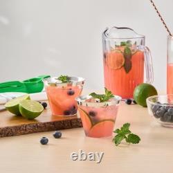 Gobelets en plastique transparents Restaurantware de 9 oz avec bord argenté, lot de 500 gobelets de fête