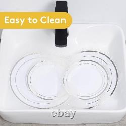 Goodluck 200 pièces assiettes en plastique argentées, assiettes argentées jetables robustes avec
