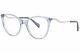 Gucci Gg1007o 003 Lunettes De Vue Cadre Bleu Clair/argent Plein Rim Chat Eye 49mm