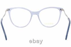 Gucci Gg1007o 003 Lunettes De Vue Cadre Bleu Clair/argent Plein Rim Chat Eye 49mm