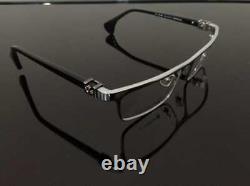 Hommes De Luxe Cadre Lunettes Full Rim Glasses Silver Black 005-ch