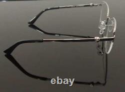 Hommes De Luxe Lunettes En Métal Cadre Half Rim Glasses Silver Black Cart Metal
