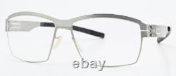 IC! BERLIN Lunettes Bernardino Perle Carré Satiné Argent Léger Flexible ML